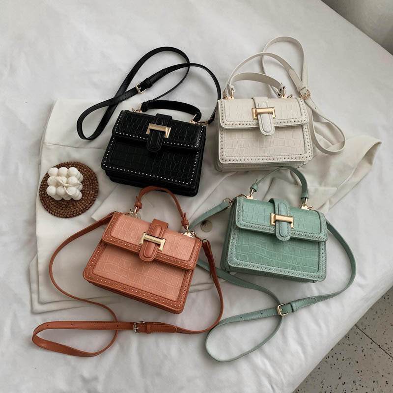 Women Fashion Rivet Leather crossbody Bag for Women Flap Handbag - www.Shopthatapp.com