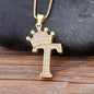 Letter Pendant with Chain - Gold - www.Shopthatapp.com