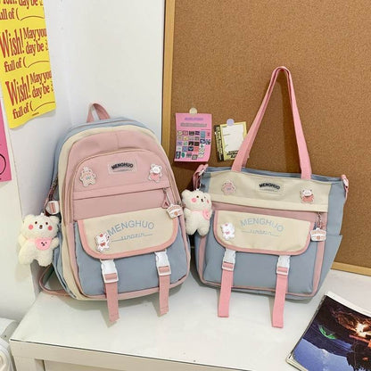 2pcs Large Capacity School College Girls Backpack Shoulder Bag - www.Shopthatapp.com #