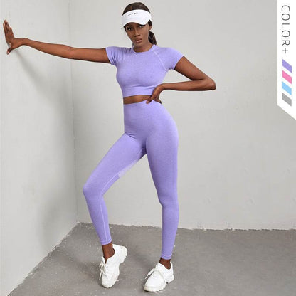 2pcs Quick-drying Workout Clothes High Waist Hip Lift Yoga Gym clothes for women - www.Shopthatapp.com #
