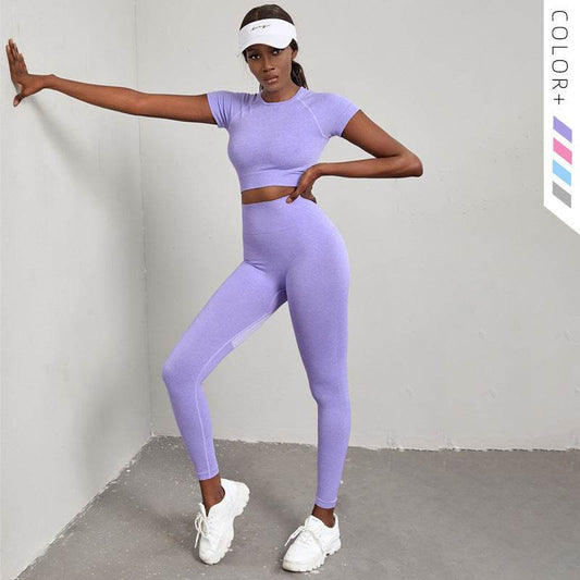 2pcs Quick-drying Workout Clothes High Waist Hip Lift Yoga Gym clothes for women - www.Shopthatapp.com #