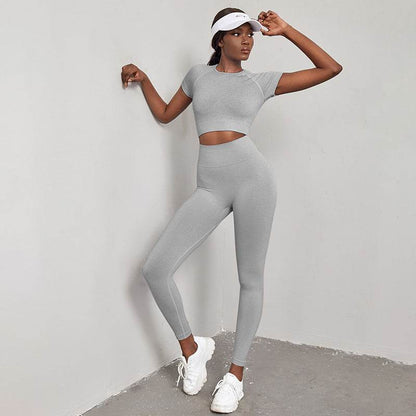 2pcs Quick-drying Workout Clothes High Waist Hip Lift Yoga Gym clothes for women - www.Shopthatapp.com #