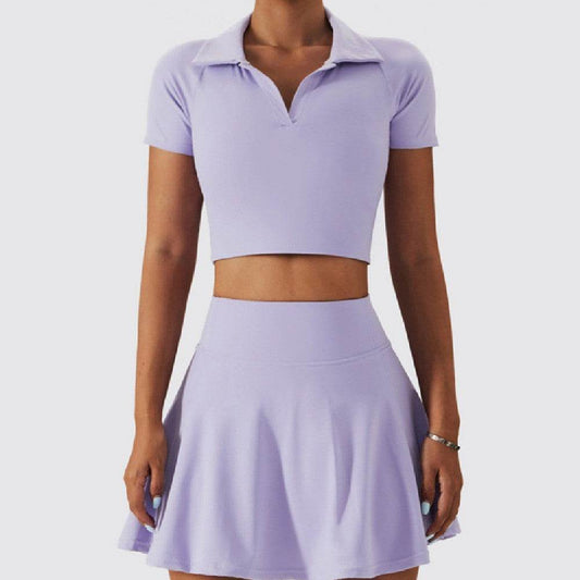 2pcs Tennis Skirt set Sports Skort Workout Exercise Outfit - www.Shopthatapp.com #