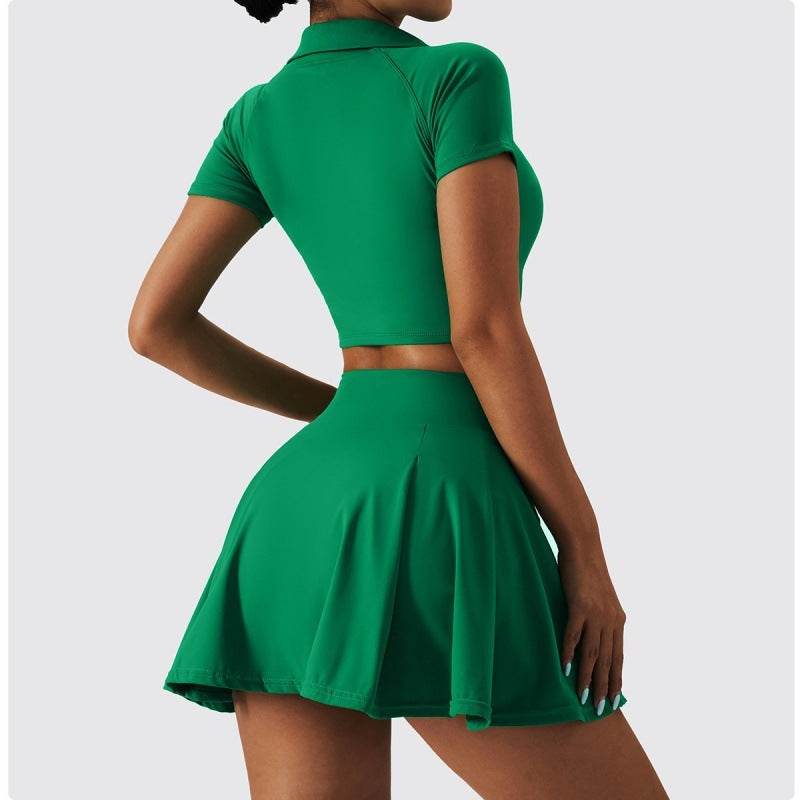 2pcs Tennis Skirt set Sports Skort Workout Exercise Outfit - www.Shopthatapp.com #