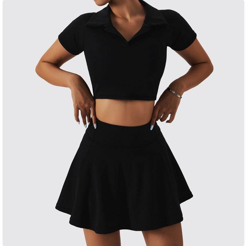 2pcs Tennis Skirt set Sports Skort Workout Exercise Outfit - www.Shopthatapp.com #