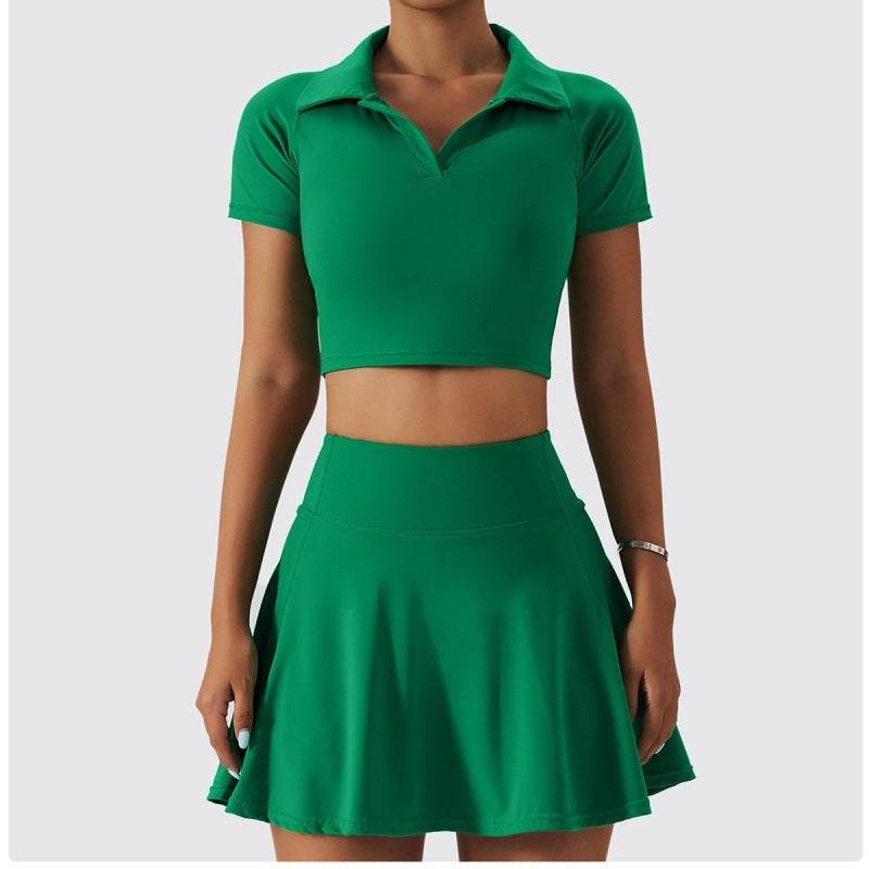 2pcs Tennis Skirt set Sports Skort Workout Exercise Outfit - www.Shopthatapp.com #