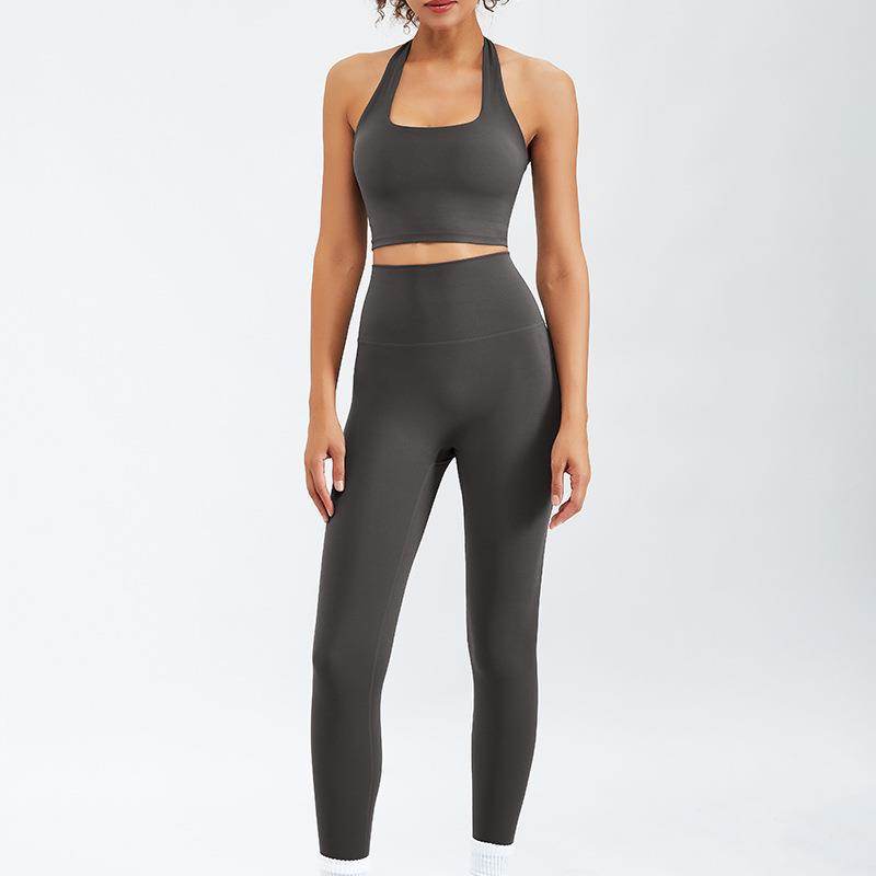 2pcs set Nude Feel Workout Outfit set Gym Clothes for women - www.Shopthatapp.com #