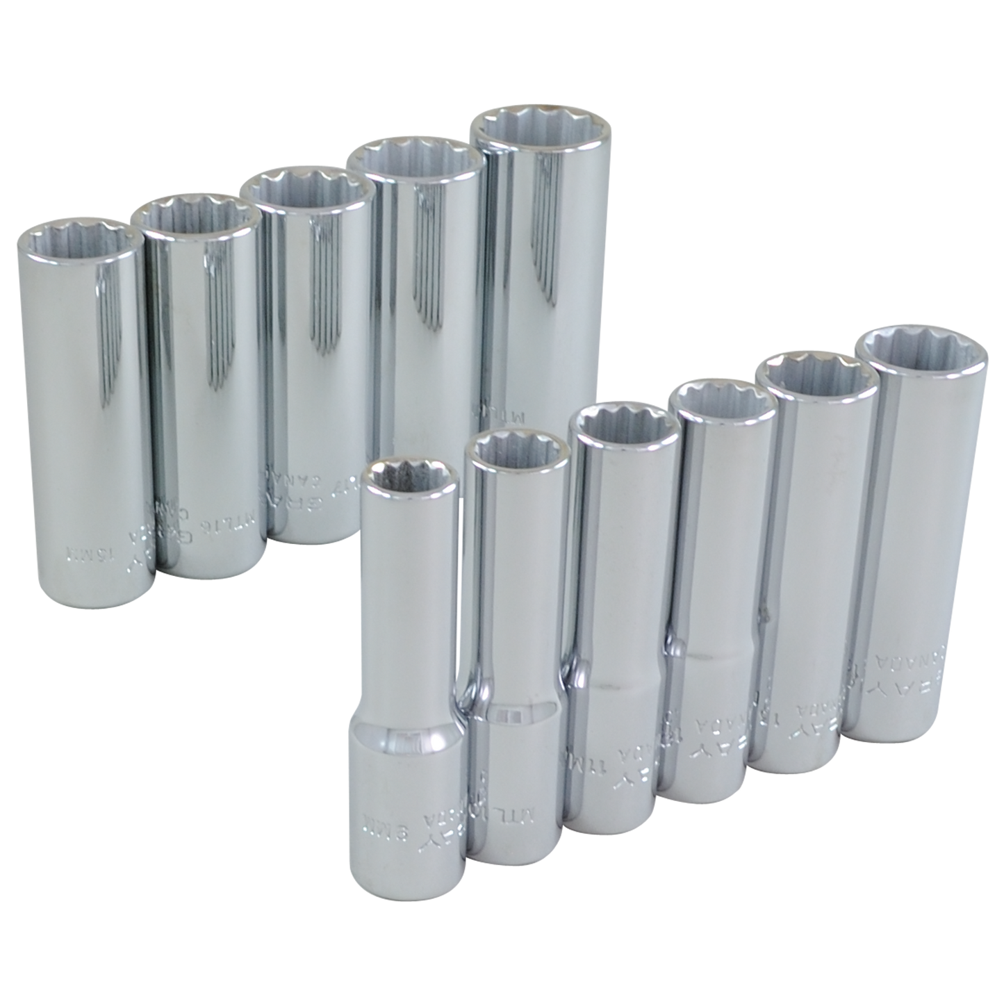 3/8" Dr. 11 Piece 12 Point Deep Metric Socket Set - www.Shopthatapp.com #