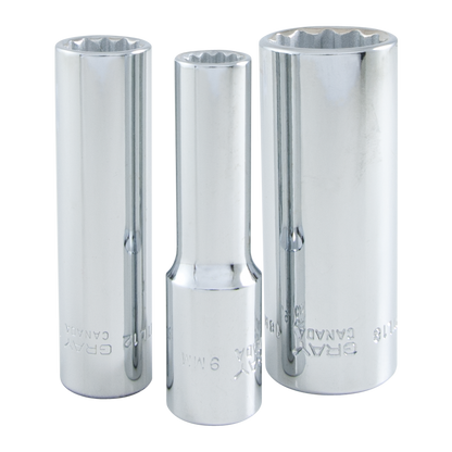 3/8" Dr. 11 Piece 12 Point Deep Metric Socket Set - www.Shopthatapp.com #