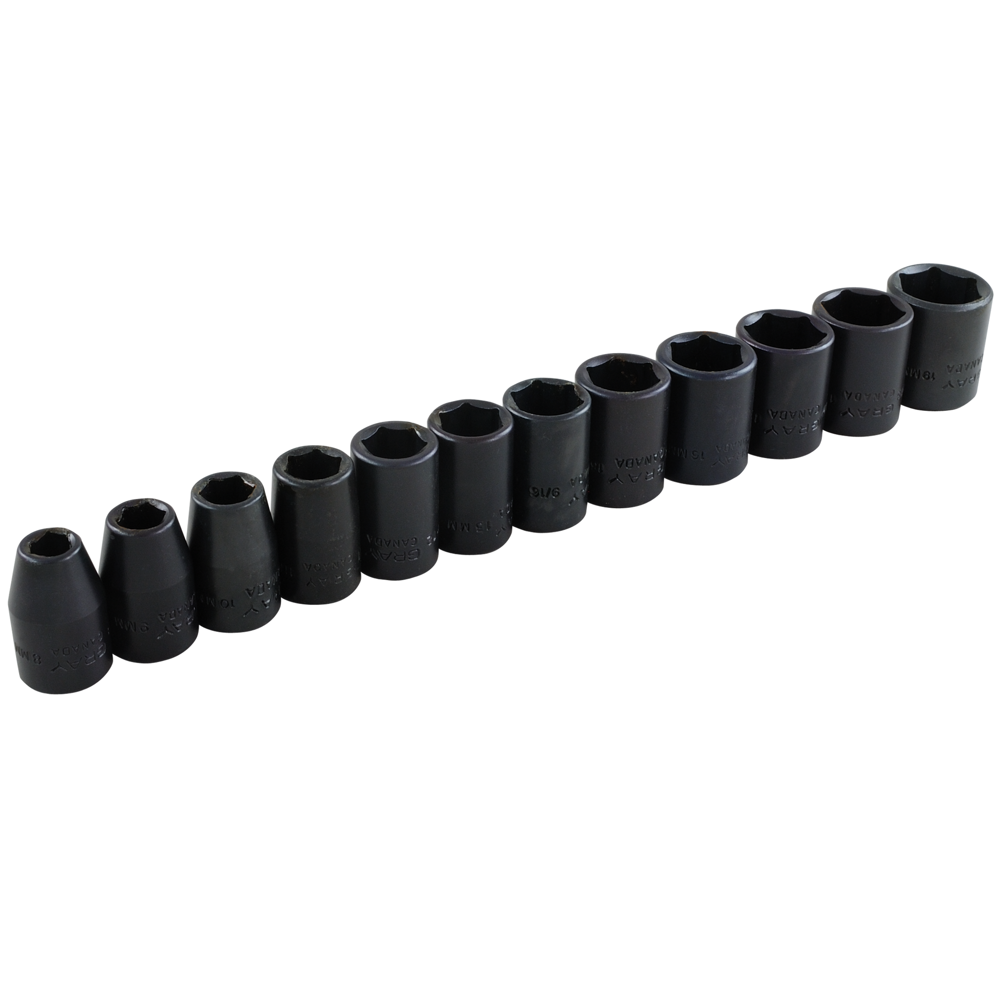 3/8" Dr. 12 Piece 6 Point Standard Metric Impact Socket Set - www.Shopthatapp.com #