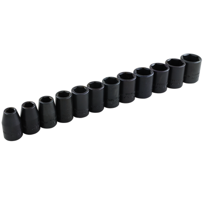 3/8" Dr. 12 Piece 6 Point Standard Metric Impact Socket Set - www.Shopthatapp.com #