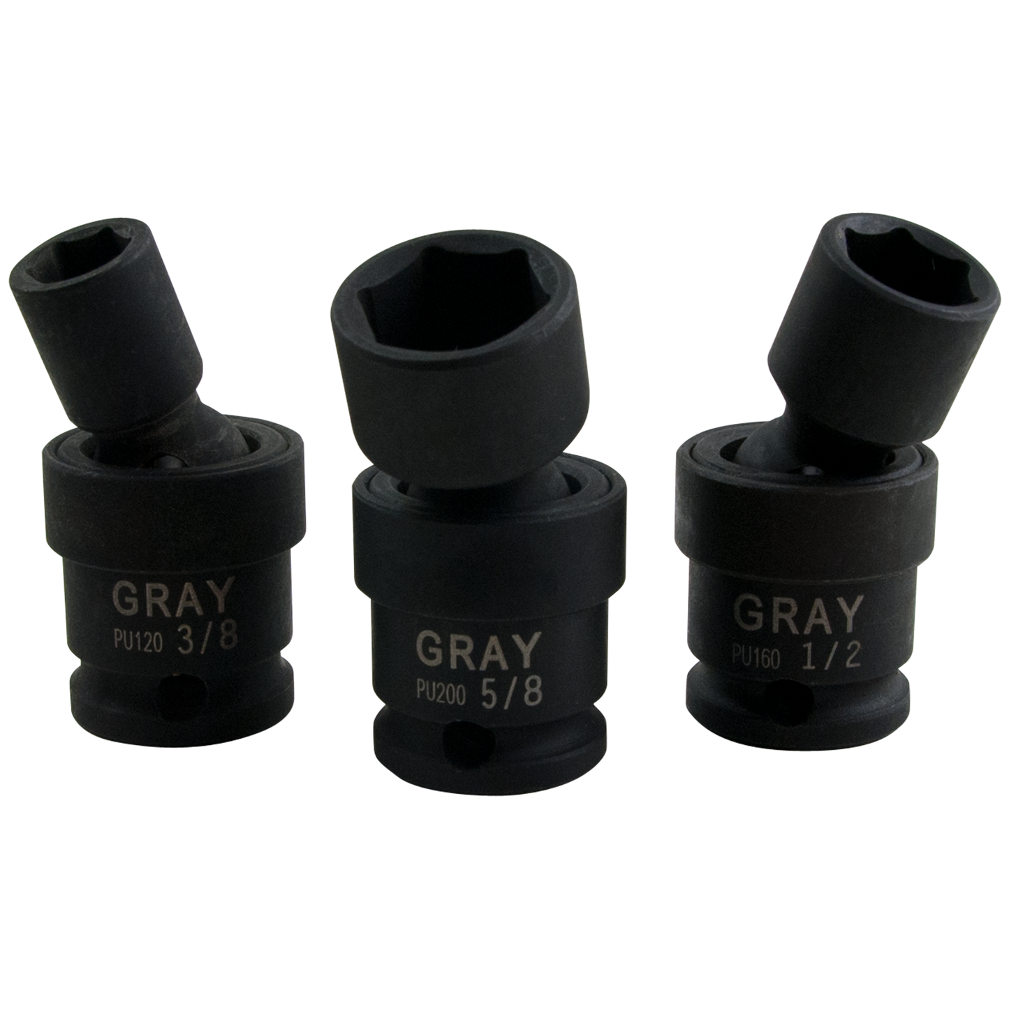 3/8" Dr. 5 Piece 6 Point SAE Impact Universal Joint Socket Set - www.Shopthatapp.com #