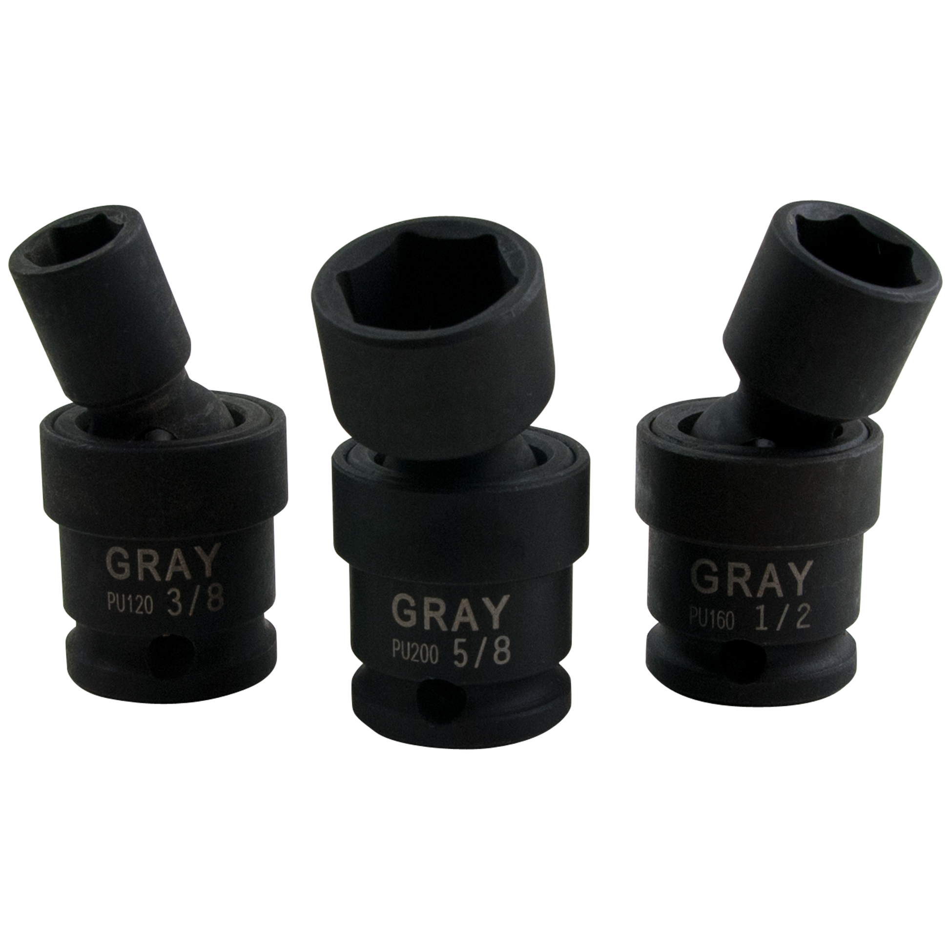 3/8" Dr. 5 Piece 6 Point SAE Impact Universal Joint Socket Set - www.Shopthatapp.com #