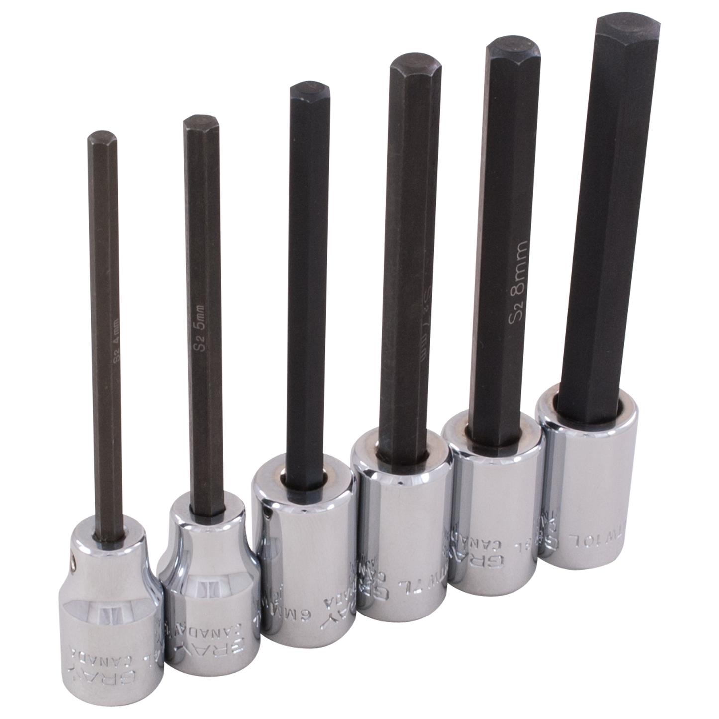 3/8" Dr. 6 Piece Metric Extra Long Hex Head Socket Set - www.Shopthatapp.com #