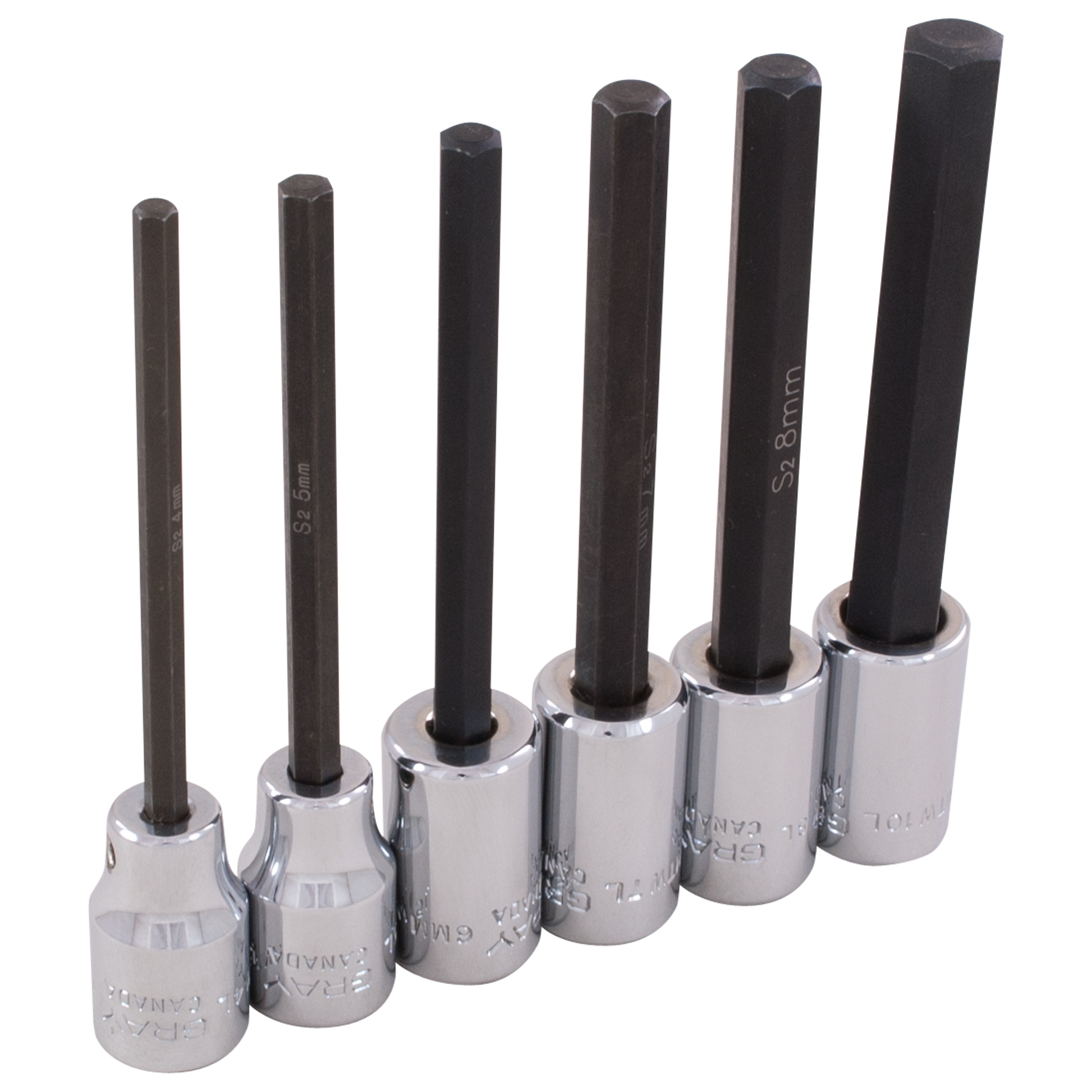 3/8" Dr. 6 Piece Metric Extra Long Hex Head Socket Set - www.Shopthatapp.com #