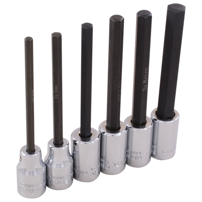 3/8" Dr. 6 Piece Metric Extra Long Hex Head Socket Set - www.Shopthatapp.com #