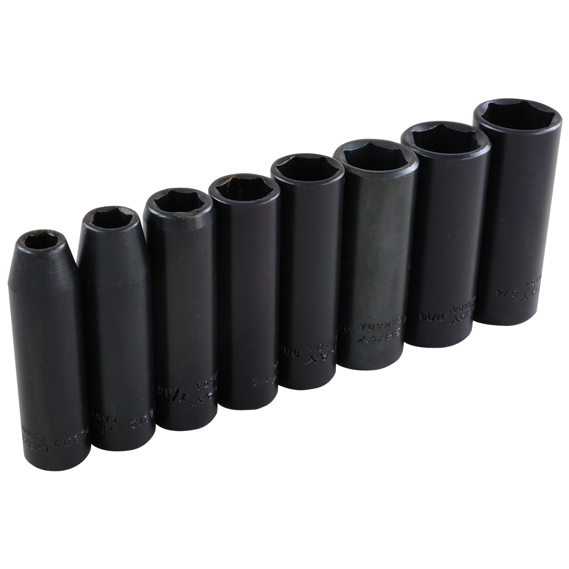 3/8" Dr. 8 Piece 6 Point Deep SAE Impact Socket Set - www.Shopthatapp.com #