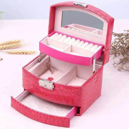 3 Layers Leather Luxury Jewelry Boxes - www.Shopthatapp.com
