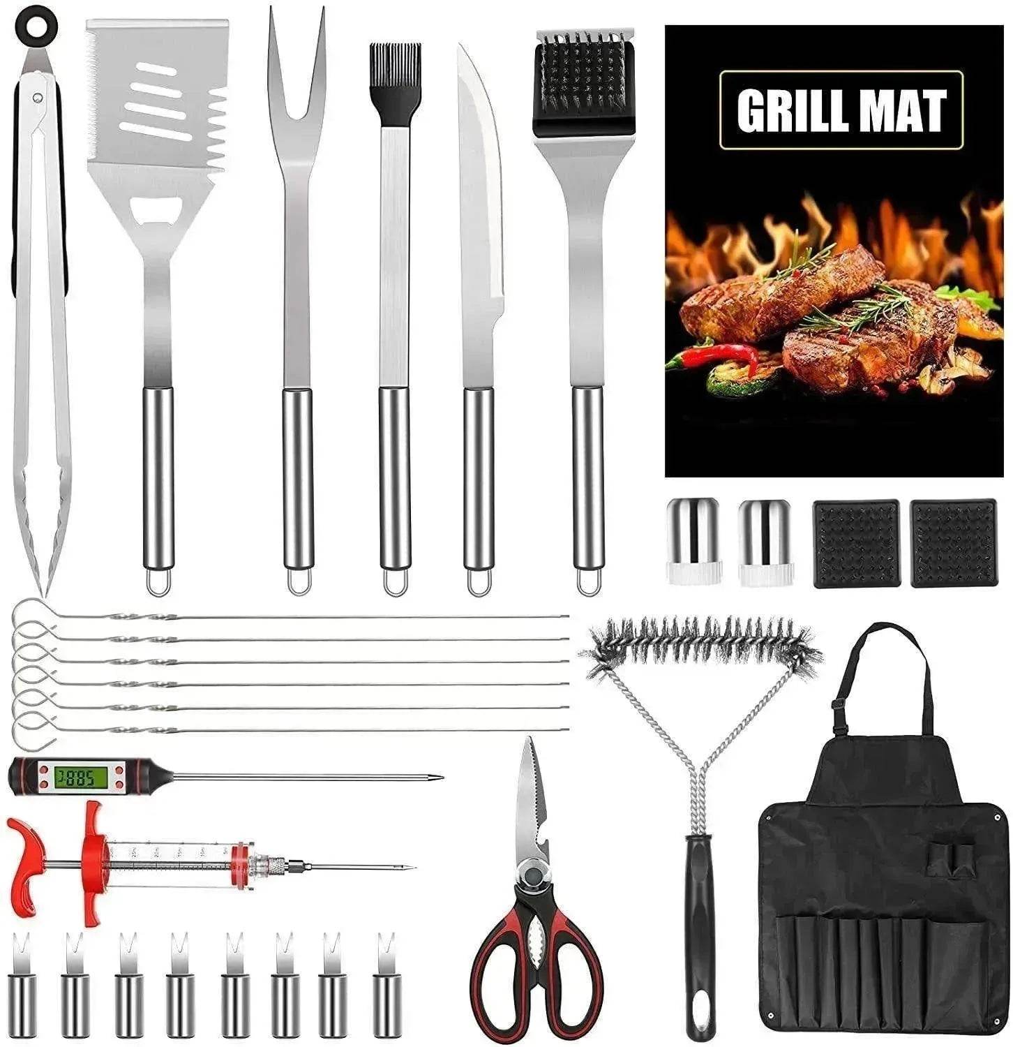 30-piece Set Of Skirt Bag Baking Set BBQ Tools Combination Apron Gift Set - www.Shopthatapp.com #