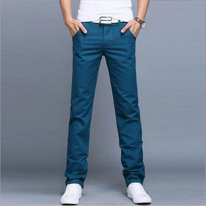 Slim fit straight leg Trouser Casual for Men's - www.Shopthatapp.com