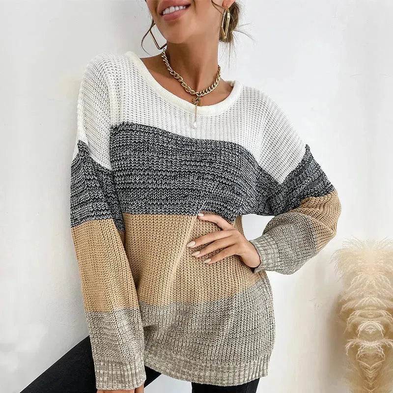 Winter Jacquard Knitted Pullover Sweater Tops for Women - www.Shopthatapp.com