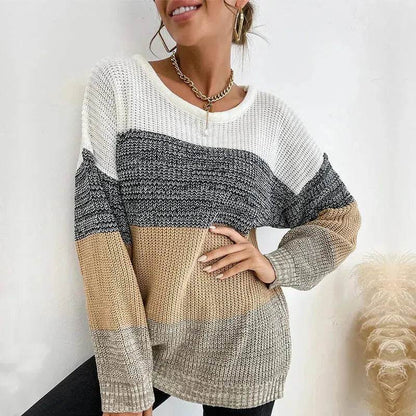 Winter Jacquard Knitted Pullover Sweater Tops for Women - www.Shopthatapp.com