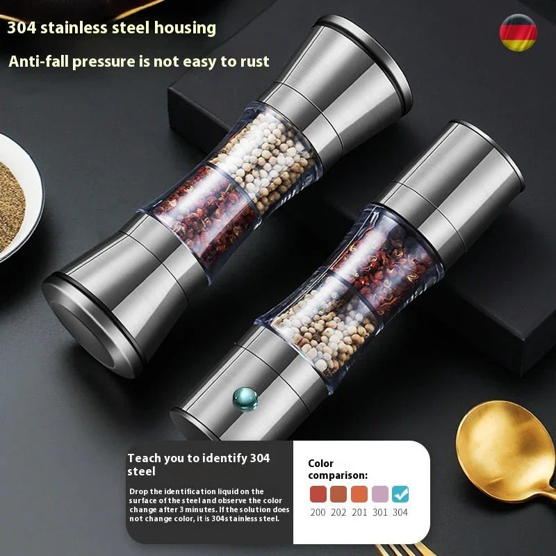 304 Double-headed Stainless Steel Pepper Grinder - www.Shopthatapp.com