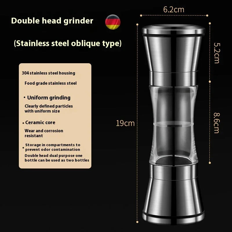 304 Double-headed Stainless Steel Pepper Grinder - www.Shopthatapp.com