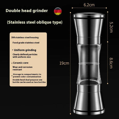 304 Double-headed Stainless Steel Pepper Grinder - www.Shopthatapp.com