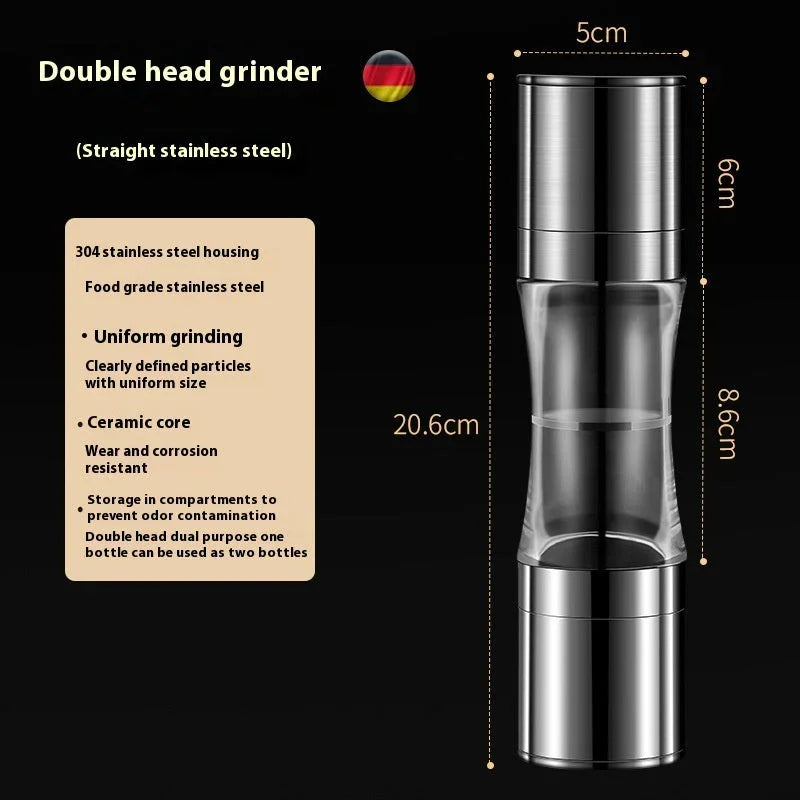 304 Double-headed Stainless Steel Pepper Grinder - www.Shopthatapp.com