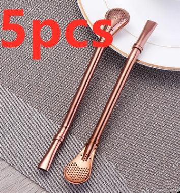 304 Stainless Steel Residue Filter Straws Spoon - www.Shopthatapp.com