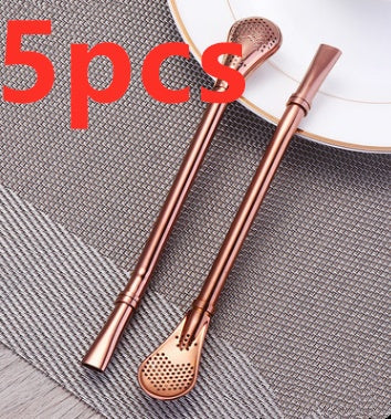 304 Stainless Steel Residue Filter Straws Spoon - www.Shopthatapp.com