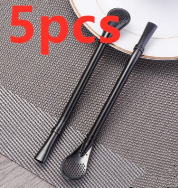 304 Stainless Steel Residue Filter Straws Spoon - www.Shopthatapp.com