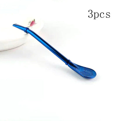 304 Stainless Steel Residue Filter Straws Spoon - www.Shopthatapp.com