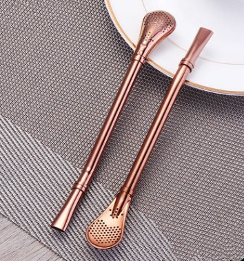 304 Stainless Steel Residue Filter Straws Spoon - www.Shopthatapp.com