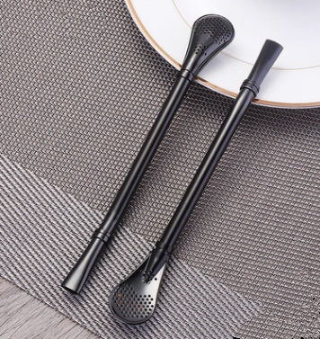 304 Stainless Steel Residue Filter Straws Spoon - www.Shopthatapp.com