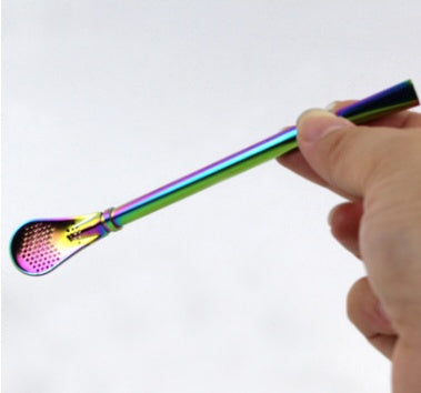 304 Stainless Steel Residue Filter Straws Spoon - www.Shopthatapp.com