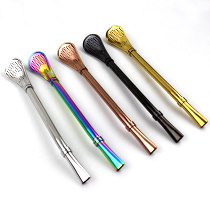 304 Stainless Steel Residue Filter Straws Spoon - www.Shopthatapp.com