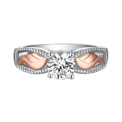 Fashion Electroplated Angel Wings Gold Crystal Women Ring - www.Shopthatapp.com