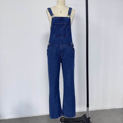 Jeans with Suspender Buttons – Women’s Wide Leg High Waist Denim - www.Shopthatapp.com