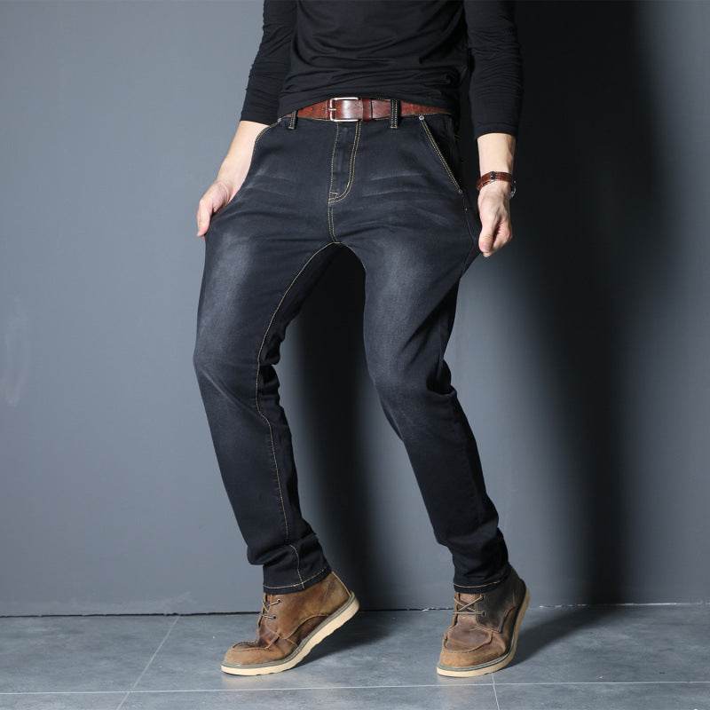 Men's denim jeans straight fitted pants - www.Shopthatapp.com