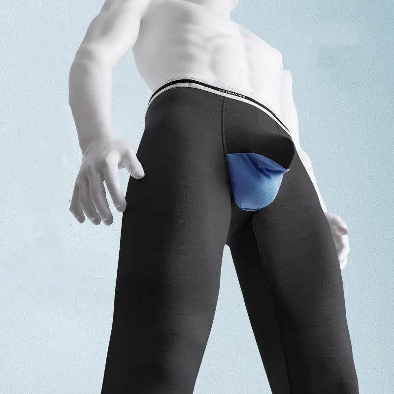 Rhinoceros Horn Big Bag Autumn Long John Pouch panties men's underwear - www.Shopthatapp.com