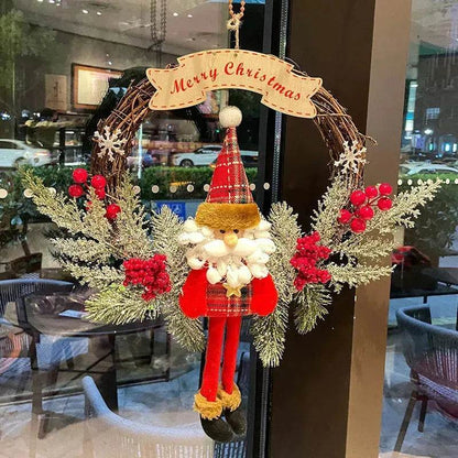 Old Man Snowman Elk Vine Ring Christmas - www.Shopthatapp.com