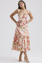 Spring And Summer Comely Pastoral Style Sling Floral A Swing Cake Dress - www.Shopthatapp.com