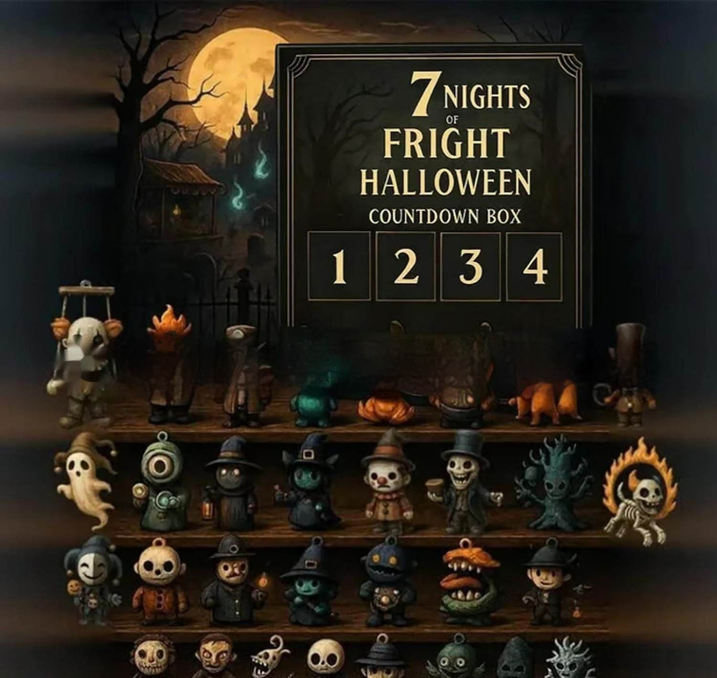 31 Night Scare Halloween Countdown Box With Doll Advent Countdown Blind Box - www.Shopthatapp.com #