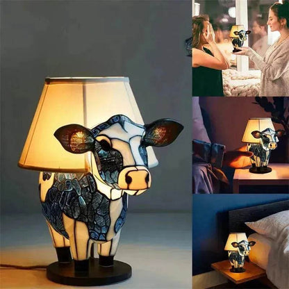 Beautiful Cow Table Lamp Bedside Table Lamp With USB Bedside Lamp For Living Room Bedroom Dormitory Bra Ornament - www.Shopthatapp.com
