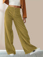 High Waist Drooping Slimming Casual Straight Pants Women's Corduroy Trousers - www.Shopthatapp.com