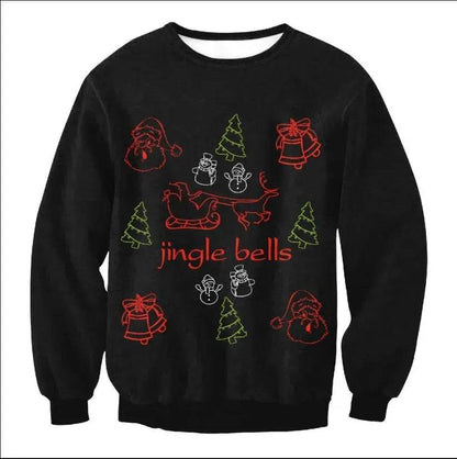 UGLY CHRISTMAS SWEATER Vacation Santa Elf Funny Womens Men Sweaters Tops Autumn Winter Clothing - www.Shopthatapp.com