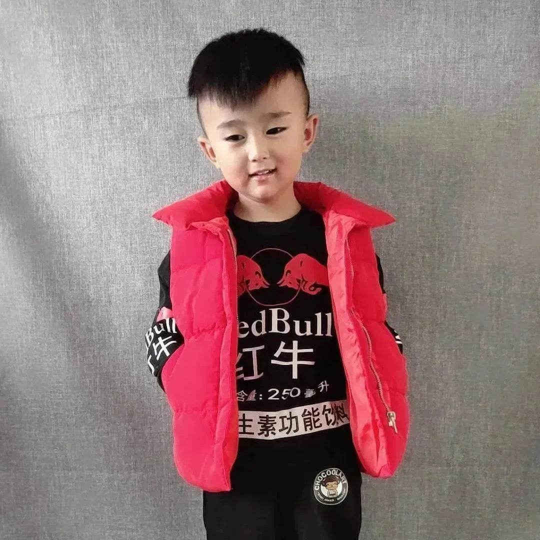Down Cotton Vest Autumn And Winter Waistcoat Winter Clothing Children Sleeveless Puffer jacket - www.Shopthatapp.com