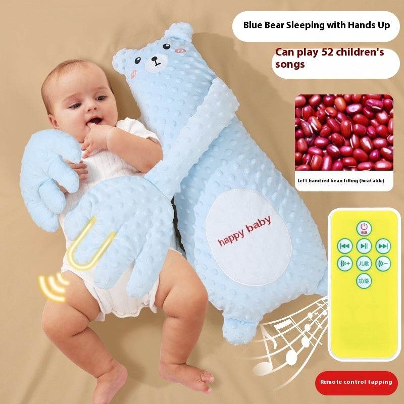Infant Exhaust Pillow Hand Remote Controlled Soothing For Baby Sleep Cartoon Plush Toddler Comforting Hand - www.Shopthatapp.com